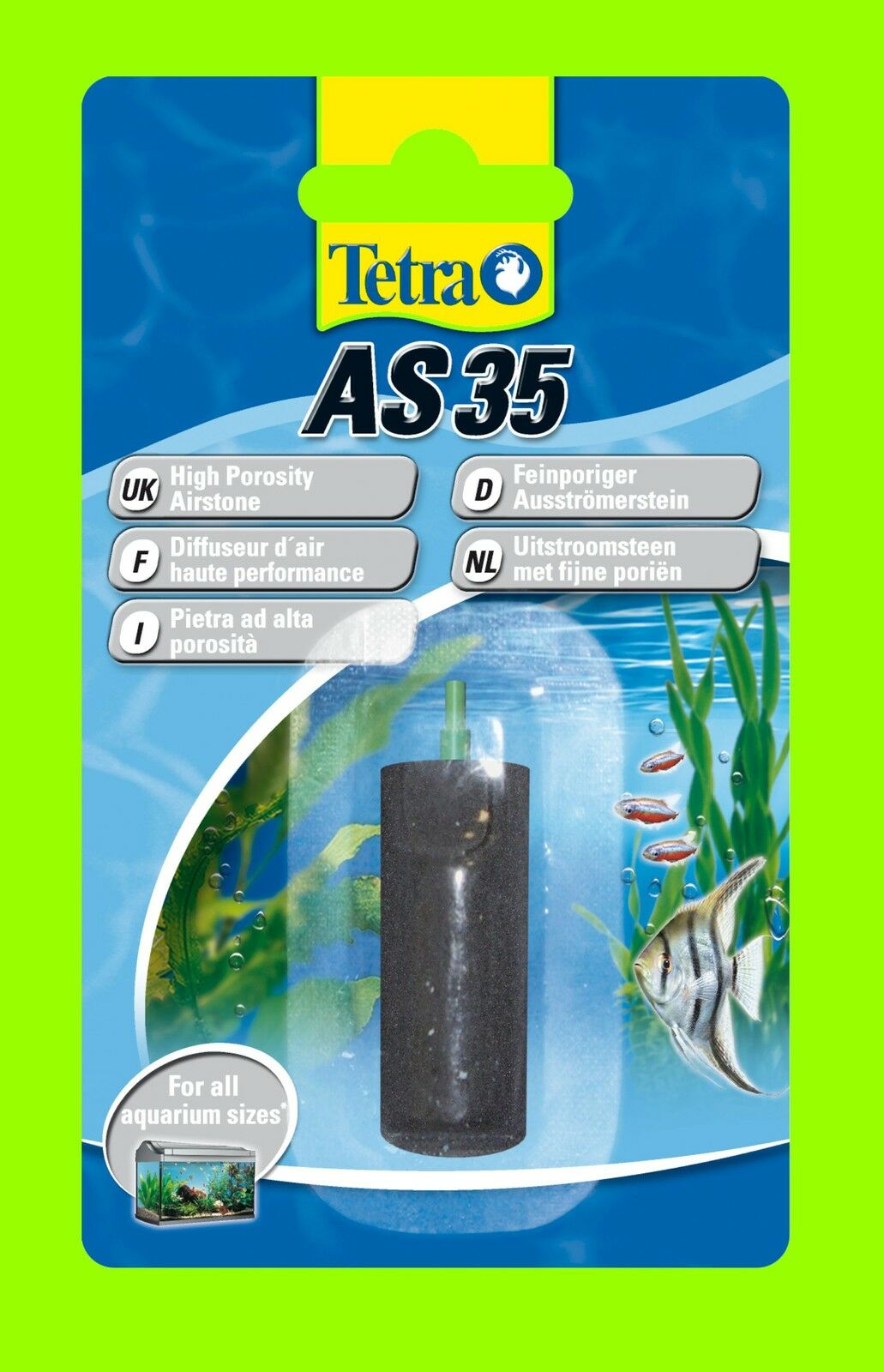Tetra AS 35 Sprudelstein Ausströmerstein mit Schlauchanschluß für  Lüfterpumpen, Luftausströmer, Aquaristik