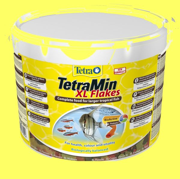 TetraMin XL 10 L Eimer Fischfutter Tetra Min Flockenfutter Hauptfutter Flakes