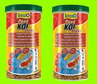 Tetra Pond Koi Sticks 2x1 Liter Hauptfutter, schwimmfähige Futtersticks für Koi