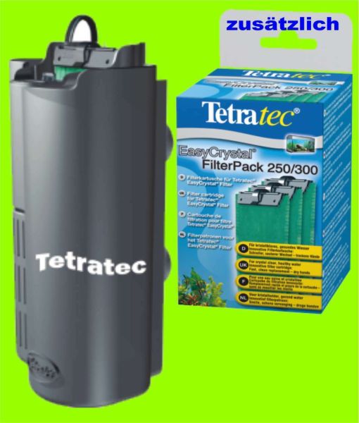 Tetra EasyCrystal FilterBox 300 zusätzl. 1 x Filterpack 250/300 für Innenfilter