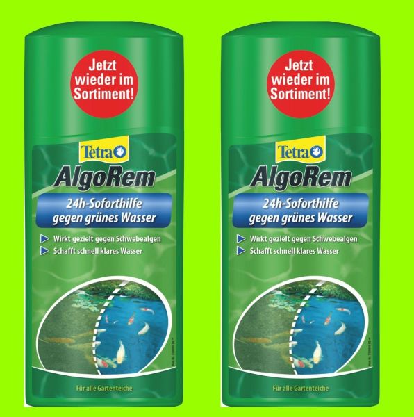 AlgoREM 2 x 250 ml Tetra die 24 Std Notbremse gegen grünes Wasser Schwebealgen