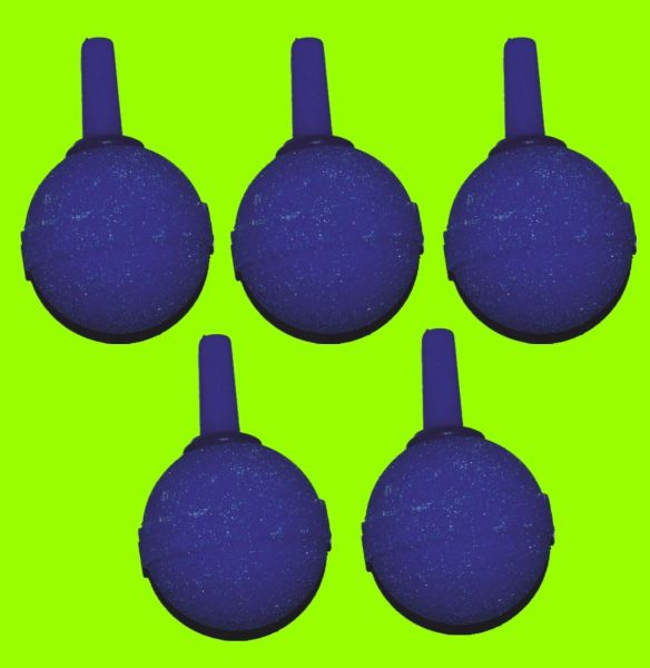 Ausströmer 5 Stück Kugel blau 23 mm Luftausströmer 4/6 Ausströmerstein Nr.048