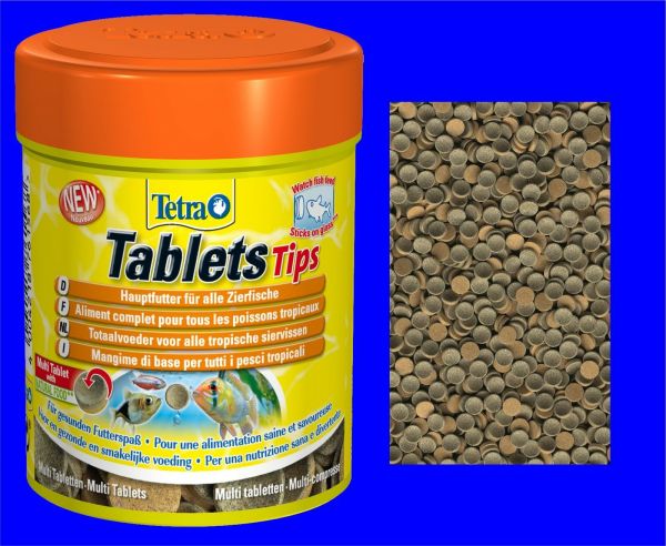 Tetra Tablets Tips 75 Tab. Futtertabletten Fischfutter Hafttabletten Hauptfutter