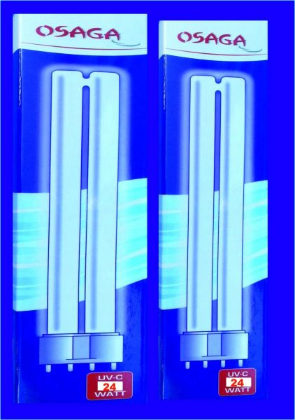 2 Stück UVC Ersatzlampe 24 Watt OSAGA für alle UV-C Klärgeräte UVC Lampe