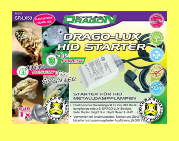 Drago Lux HID Starter für Dragon Lux Sunlight Desert 70 Watt UVA/UVB Terrarium