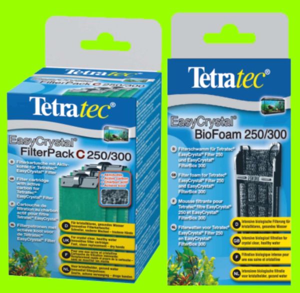 Easycrystal C Filterpack 3 Kartuschen mit Aktivkohle und 1 Biofoam 250/300 Tetra