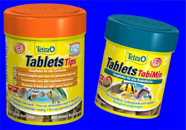 Tetra Tablets TabiMin 120 Tabs und Tablet Tips 165 Tabs Kombipack Fischfutter