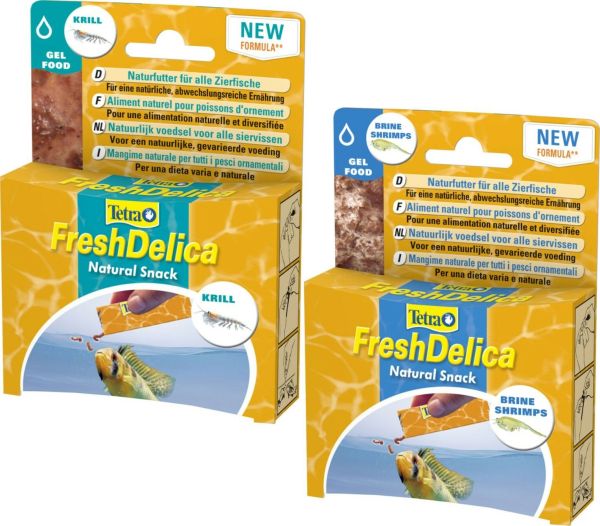 Tetra FreshDelica Kombipackung 1xKrill 48 gr u. 1x Brine Shrimp 48 gr. in Gelee