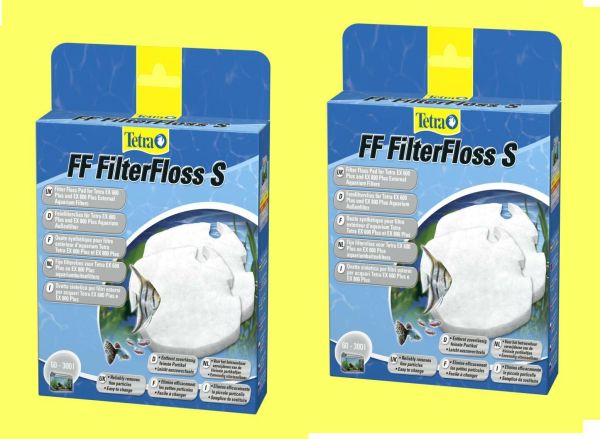 2 Stück FF Filterfloss S Feinfiltervlies für Tetra EX plus Außenfilter 600/800