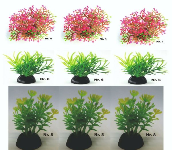 Aquarium Wasserpflanze je 3 St. N4/6/8 Kunststoff Aquarienpflanze Nano ca 4cm