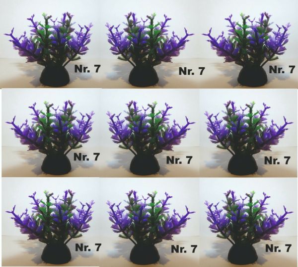 Aquarium Wasserpflanze 9 Stück N7 Kunststoff Aquarienpflanze Nano ca 4-5cm Nano