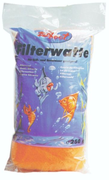 Filterwatte 250 gr. orange extra grob für Gartenteichfilter Teichfilterwatte