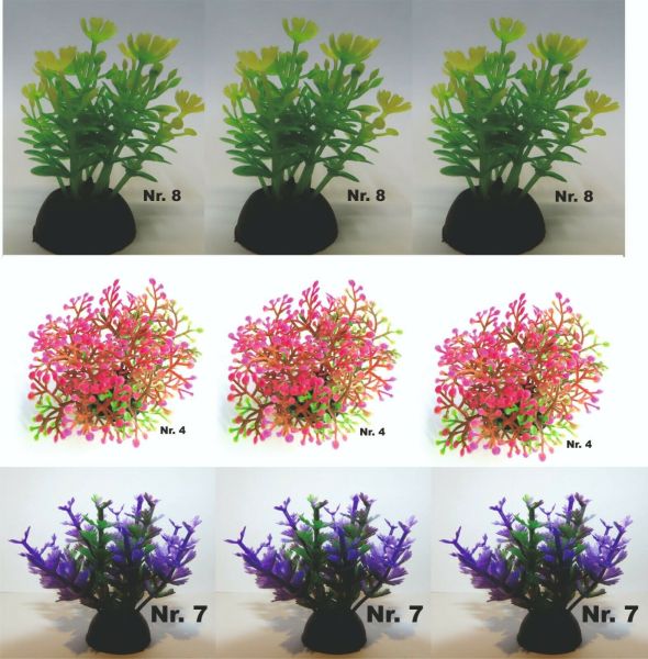Aquarium Wasserpflanze je 3 St. N4/7/8 Kunststoff Aquarienpflanze Nano ca 4cm