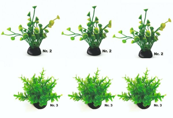 Aquarium Wasserpflanze je 3 St N2 u. N3 Kunststoff Aquarienpflanze Nano ca 4-5cm