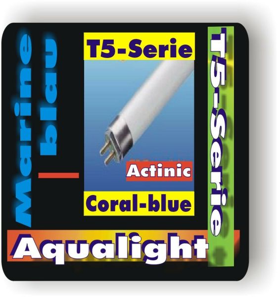 Aqualight Aquarium T5 2Stück Neonröhre Coral Blue 4 W.